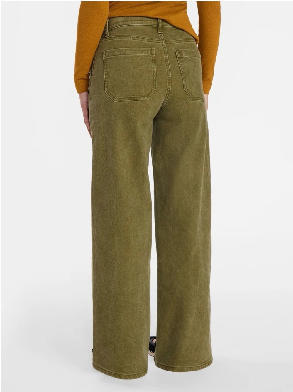 Time and Tru Women's Wide Leg Utility Trousers, 31" Inseam - Picture 3 of 4